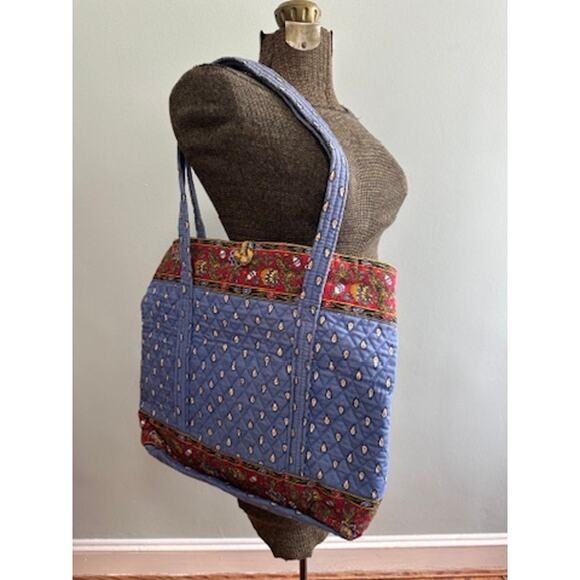 Vera Bradley French Blue large tote - Picture 1 of 11